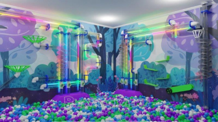 Интерактивная комната с сухим бассейном Light room